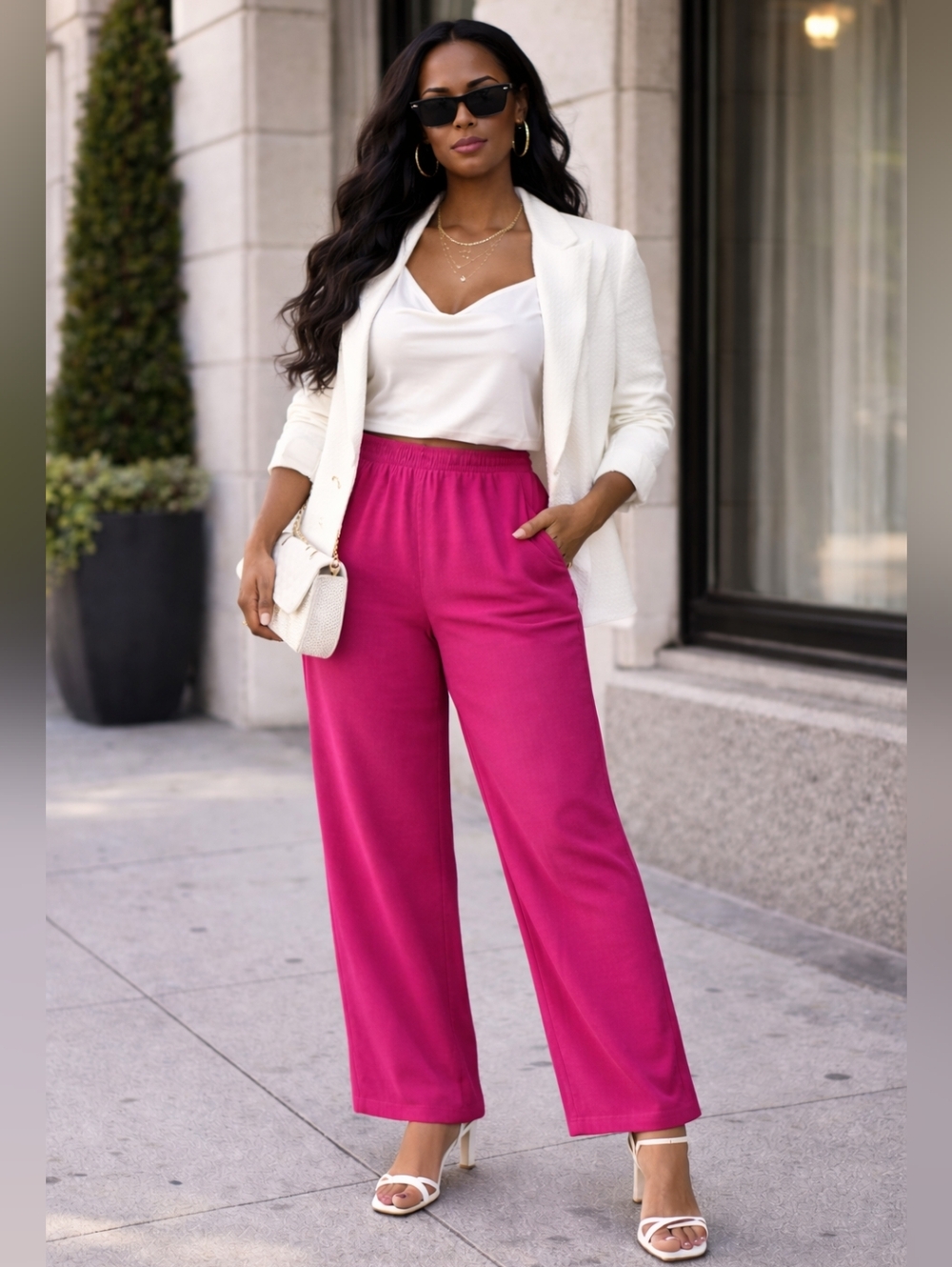 ✨ Autres Filles Fuchsia Wide-Leg Pants ✨ M